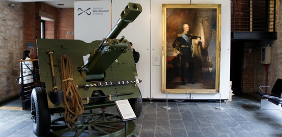 A tank and painting as part of the Arctic Convoy exhibition