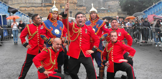 New Zealand Army Band paying tribute to Maori Haka