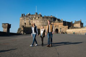 Family visit Edinburgh Castle