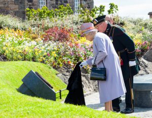 HM The Queen Unveiling Memorial Garden at Edinburgh Castle