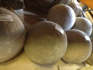 Canon balls that may have been fired from mons meg