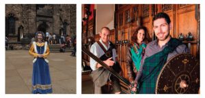 Costumed performers at Edinburgh Castle