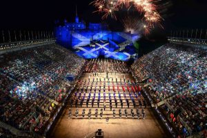 view of The stage at Edinburgh Tattoo