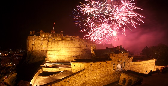 Fireworks over Edinburgh Castle