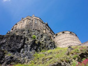 Edinburgh Castle stands on top of a formidable crag of rock.