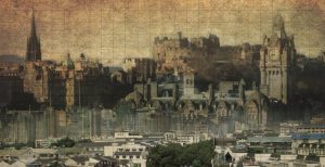 Old painting of Edinburgh
