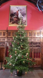 The Christmas tree in the Great hall