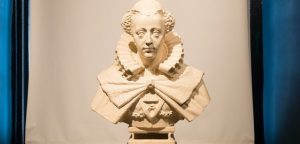 A plaster cast of a bust of Mary Queen of Scots