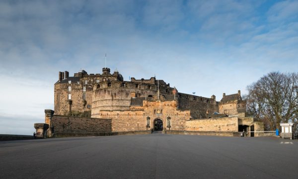 Edinburgh Castle photographed from the Esplanade