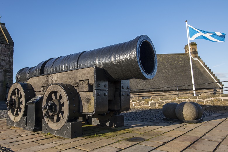 A large black cannon