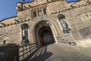 view of the entrance at Edinburgh Castle